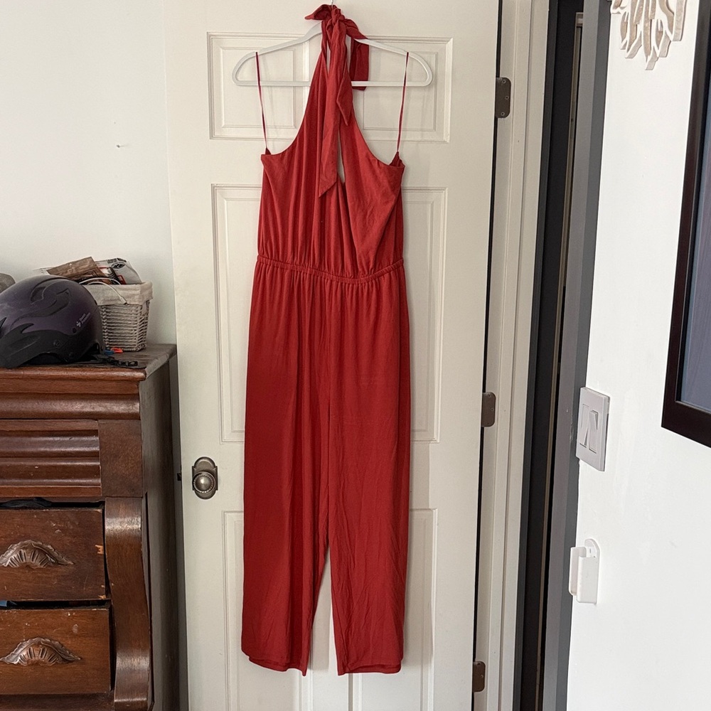 Old Navy Red Halter Neck Jumpsuit